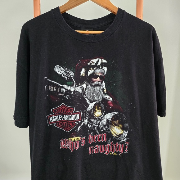 2011 Harley Davidson T-Shirt - Who's Been Naughty? - *Las Vegas, NV* (Back side) - Picture 2 of 9